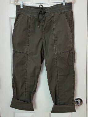 James Perse Pants Size 3 Large Utility Cargo Army Green Dark Olive